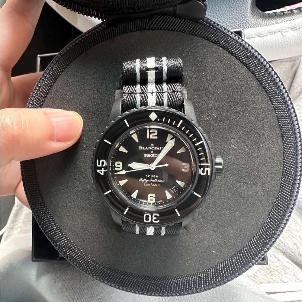 swatch fifty fathoms watch